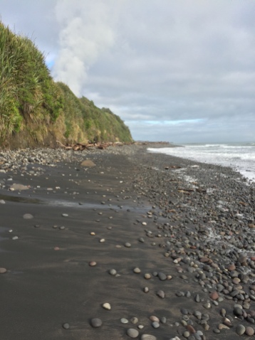Most of the beaches around here have lovely black sand