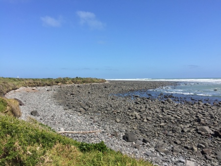 A lot of Taranaki beaches are pretty rocky