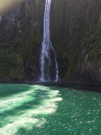 Waterfall and super green water.