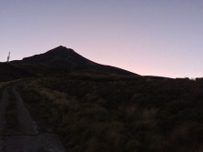 The lonely mountain in twilight.