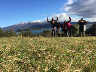 Jumping photos are pretty hard. (That's Tongariro in the background.)