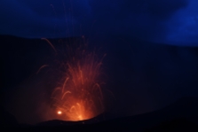 It never had a full eruption like the one to the right, but gas flare would come out of it, which was cool.