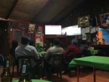 ...and got to watch a Chile/Uruguay football match with some locals.